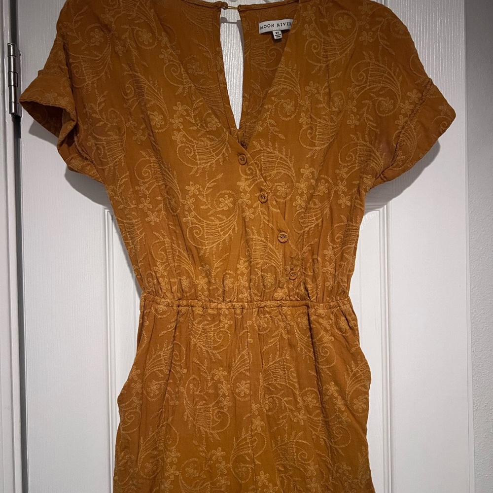 Moon River Embroidered Romper